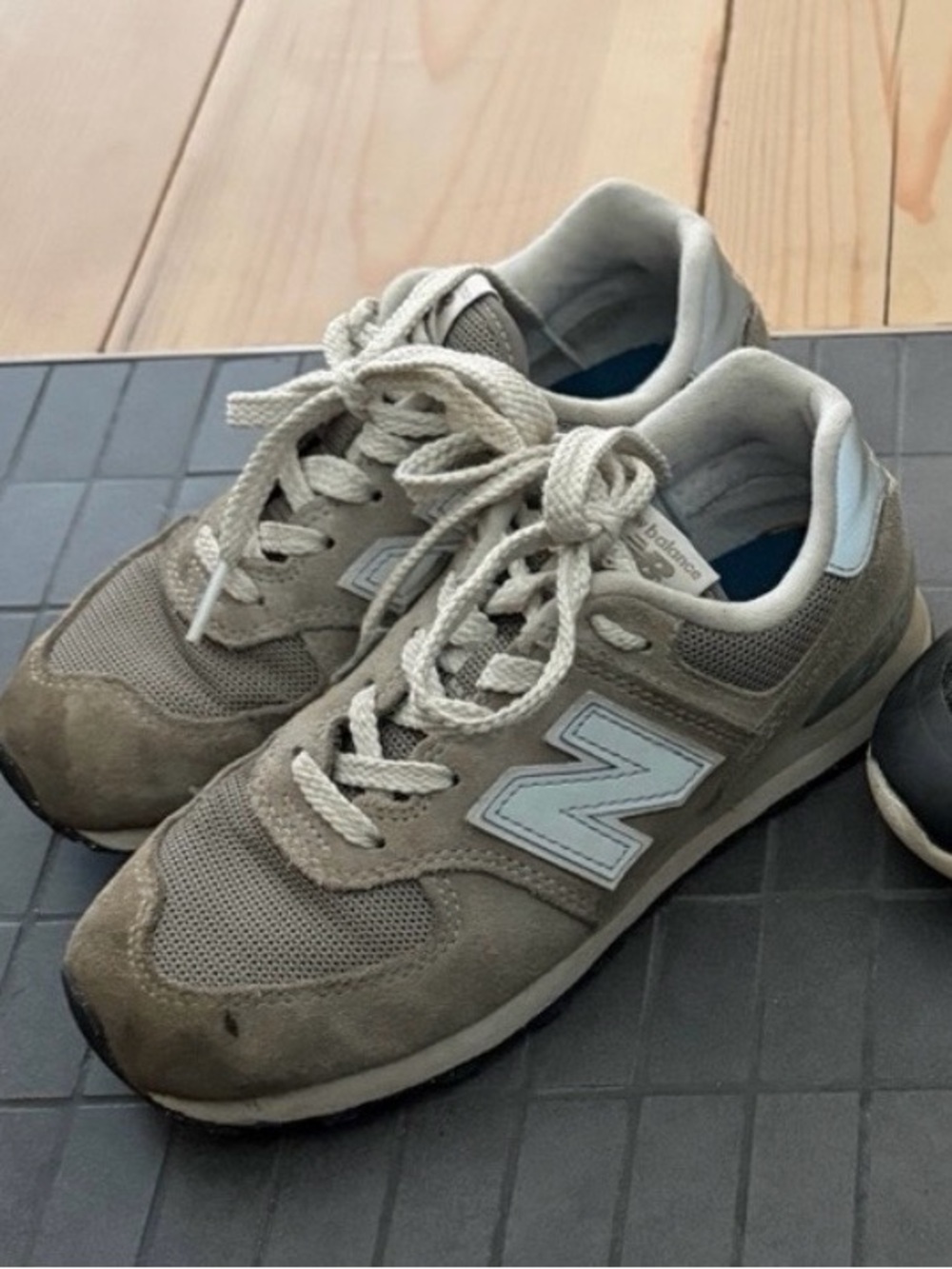 Kids New Balance 574 grey sneakers size 1